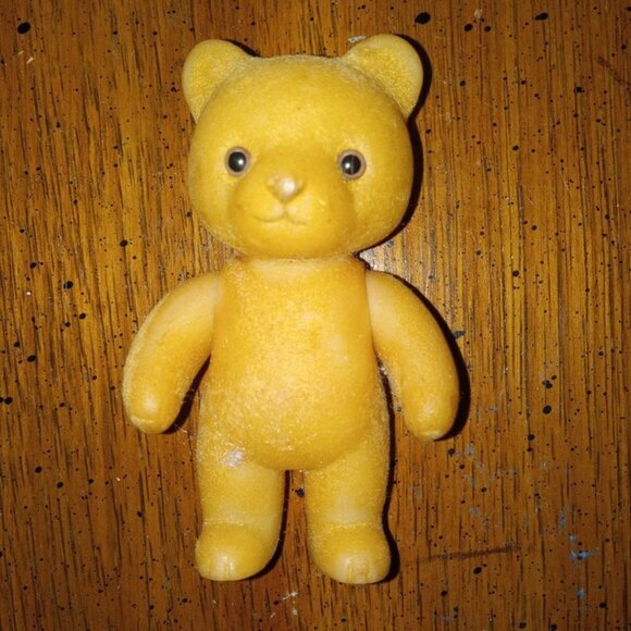 Vintage BBI Bear It In Mind Flocked Teddy Bear Figure Toy *bear only* - Picture 1 of 3